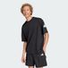 adidas heren Essentials Lose Fit Three Bar Shirt, Noir/Blanc, L