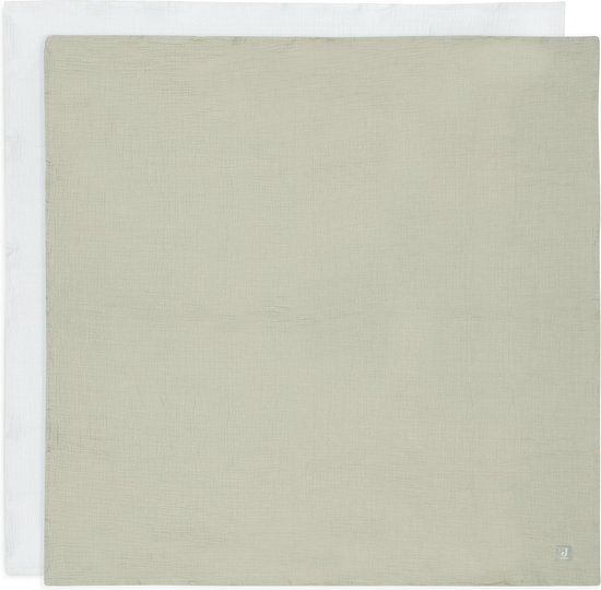 Jollein Hydrofiele Doek Small - 70x70cm - Olive Green/Ivory - 4pack
