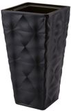 Form Diva Slim pot/bloempot - kunststof - noir - D30 x H56 cm - avec pot intérieur