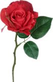 Mica Decorations Kunstbloem roos Emy - rood - 31 cm