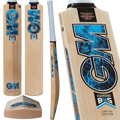 Gunn & Moore Gunn & Moore GM Cricket Bat | Diamond 404 | Ben Stokes | Gebleekte Engelse wilg van graad 3 | DXM, ToeTek en NOW! | eggrootte geschikt voor spelers van 163-168 cm / 5' 4" - 5' 6"