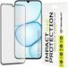 Techsuit Film de protection d'écran pour Realme C100 5G, Verre Trempé, Full Glue, 111D, Noir