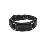 Fossil Machine mannen zwart lederen armband, JF04950040