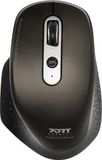 Port Designs Draadloze Bluetooth-muis, oplaadbaar, 7 knoppen, 3200 DPI, Bluetooth- en 2,4 GHz-connectiviteit, stille knoppen