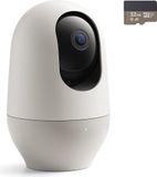 Nooie caméra avec WLAN, résolution 1080P, champ de vision 360° et carte Micro SD de 32 Go