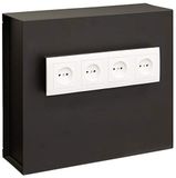 ARREGUI Wandkluis met sierstopcontacten, 35 x 40 x 13 cm, 15 l, 4 stopcontacten