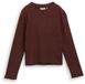 Tom Tailor - Pull en maille court à col montant - Taille S - marron méli-mélo noisette foncé