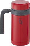 Bouteille capsule sans marque en acier inoxydable, isolée sous vide, étanche, 6 heures chaud, 24 heures froid - Rouge 0,45 litre