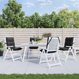 vidaXL Buitenkussen 6 stuks Zwart 100 x 50 x 7 cm