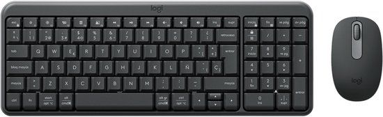 Logitech MK250 Draadloos Toetsenbord en Muis Set QWERTY Spaans Grafiet