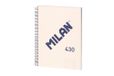 MILAN® Notitieboek A4, spiraalbinding, hardcover, 80 witte pagina's, 95 g/m², collectie 430 since 1918, beige