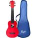 Flight TUS-35RD sopraan ukelele, 4-snarig, rood