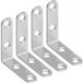 Domax Équerre de montage en acier ronde, set de 4 pièces, 50 x 50 x 13 x 2,0 mm