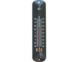 Grijs Metalen Binnen/Buiten Thermometer - 6.5 x 30 cm