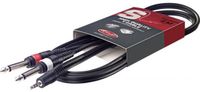 Stagg SYC3/MPS2P E 3.5 mm TRS jack - 2x 6.3 mm TS kabel 3m