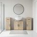 Maison Exclusive Ensemble de meubles de salle de bain exclusif - Système de 3 pièces HOORN en chêne Sonoma