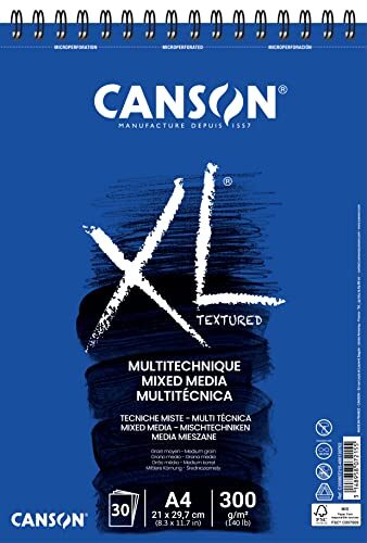 Canson Xl Mix-Media Block, 300 g/m2, DIN A4, Wit, 30 Vellen