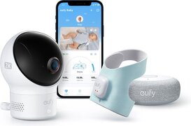 eufy Baby S340 - Smart Sock Babyfoon - 2.4 GHz Wi-Fi - Houd slaappatronen, dutjes, hartslag en bloedzuurstof bij - Voor kinderen van 0 tot 18 maanden.