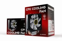 Gembird CPU-HURACAN-X60 Luchtkoeler Processor 9 cm Zwart, Wit