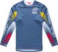 Troy Lee Designs Sprint Pro Turbo Maillot de vélo Bleu/Gris Manches longues M