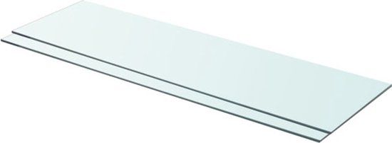 vidaXL - Glazen schappen - 2 stuks - 90x25 cm - Transparant
