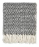 Bedeck Akihi geweven gooi, houtskool, 130x170