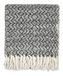 Bedeck Akihi geweven gooi, houtskool, 130x170