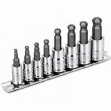 Powerbuilt 642402 SAE Wobble Ball Hex Bit Set, 8-Delig
