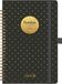 BRUNNEN 1070291017 Buchkalender Familienplaner 2027 "Gold-Punkte" A5, Kunststoff