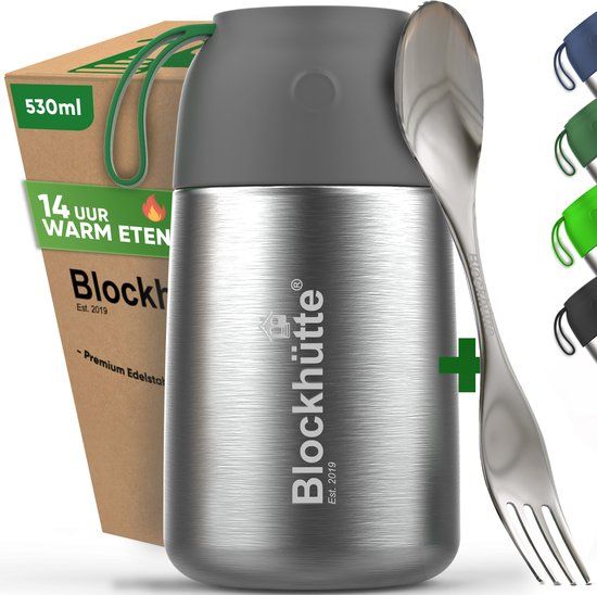 Blockhütte Lunch Box Thermo 530 ml Zilver