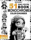 51 Spooky Monochrome One Pen Color By Number