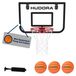 Merkloos Mini basketbal set - Mini basketbalmand - Set met 3 ballen en pomp - Indoor - Voor achter de deur