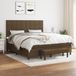 Maison Exclusive - Lit boxspring avec matelas, marron foncé, 180x200 cm, rembourré