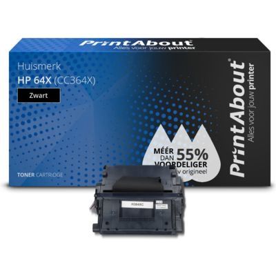 PrintAbout Huismerk HP 64X (CC364X) Toner Zwart - Compatibel - Hoge capaciteit