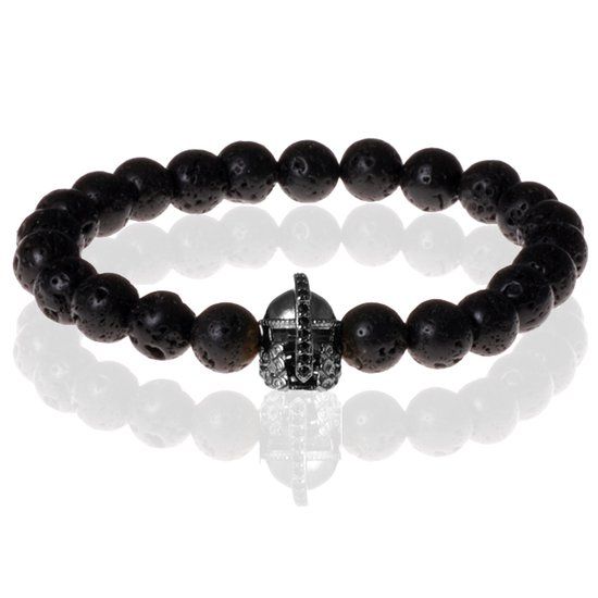 Memphis kralen armband Lavasteen Gladiator Black