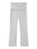 NAME IT NKFSPICE BOOTCUT PANT NOOS - Meisjes - Broeken - Light Grey Melange - Katoen/Elastaan