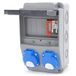 Bouwstroomverdeler 6NO 2 x 230 V + LS en FI bedraad (2 x 230 V + 1 x LS C16 + MID voedingsmeter)