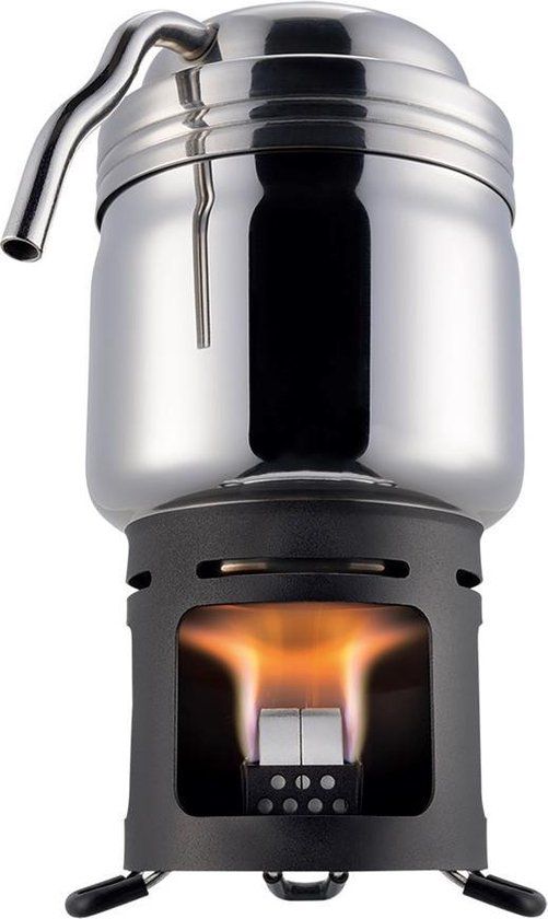 Esbit Koffiemaker Set - 200ml - Werkt op Solid Fuel - RVS - Zilver