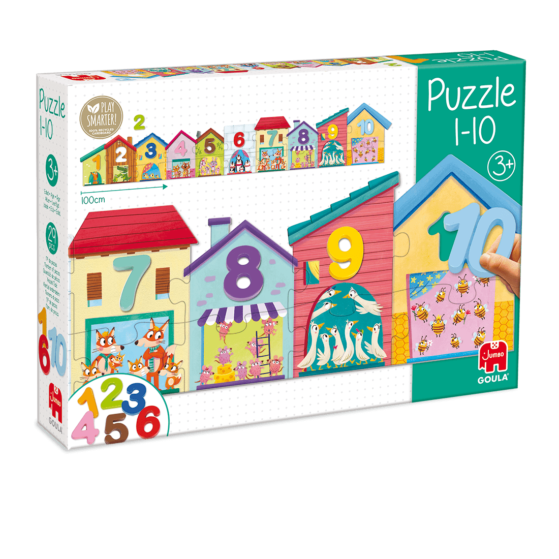 Goula Puzzel 1-10 - Houten Puzzel - Kinderen vanaf 3 jaar