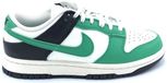 Nike Dunk Low Dames Sneakers Wit Groen Leer Textiel Rubber Maat 41