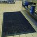 Rubberen SallyMall Rubberen buitenmat, commerciële anti-slip mat voor restaurantkeuken, rubberen drainagevloer, nieuwe anti-slip barmat, deurmat voor ingang, garage of tuin, zwart, 91 x 152 cm
