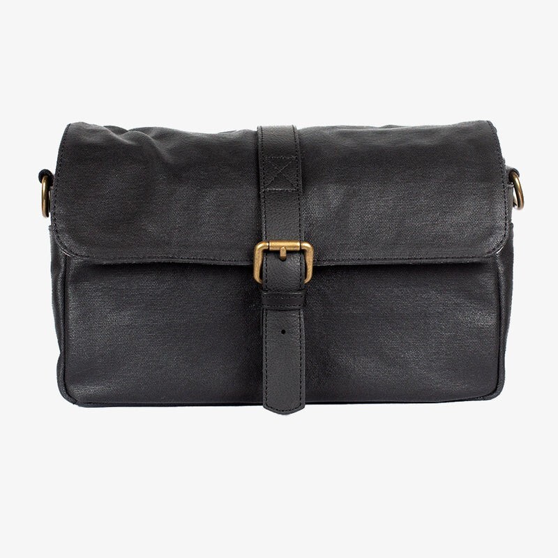 Bronkey Paris waxed canvas crossbody bag black