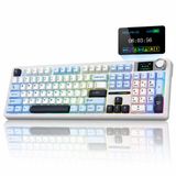 EPOMAKER F108 Pro Licht Blauw Mechanisch Gaming Toetsenbord