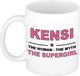 Bellatio Decorations naam cadeau mok - Kensi - Woman Myth Supergirl - koffiemok - 300 ml - collega - moederdag