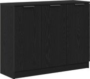 vidaXL Dressoir Zwart Eiken 90,5 x 30 x 70 cm Bewerkt hout