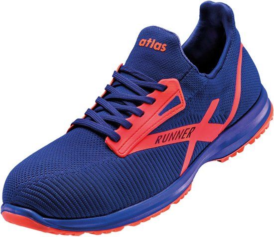 Atlas Schoen Runner 45 S1P - Neon Blauw - 47