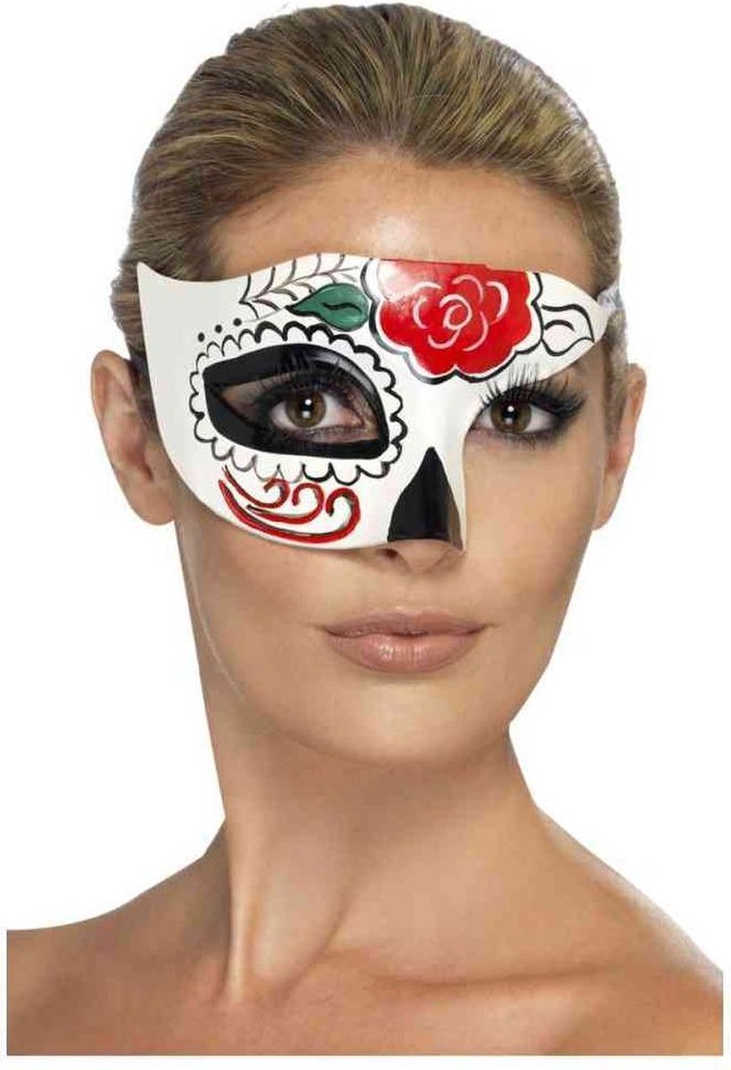 Smiffys Oogmasker dag van de doden voor vrouw