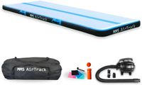 MMS AirTrack Mermaidsisters MMS AirTrack Turnmat – 400x100x10 cm – Opblaasbaar – Incl. Elektrische Pomp en Draagtas – Blauw
