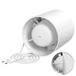 Milduall Afvoerventilator, 150 mm, badkamerventilator, 320 m³/h, 35 dB, stil, voor badkamer, keuken, kas, garage