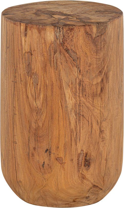 WOOOD Viri Bijzettafel - Hout - Naturel - 40x35x35